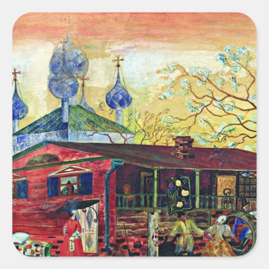 Boris Kustodiev, Sjostakovitsj Museum van Kunst, Vierkante Sticker (Voorkant)