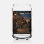 Boris Springstean: een Parodie Blikvorm Glas (Achterkant)