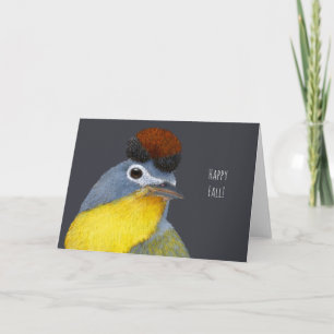 Boris the warbler Happy Herfst card Kaart