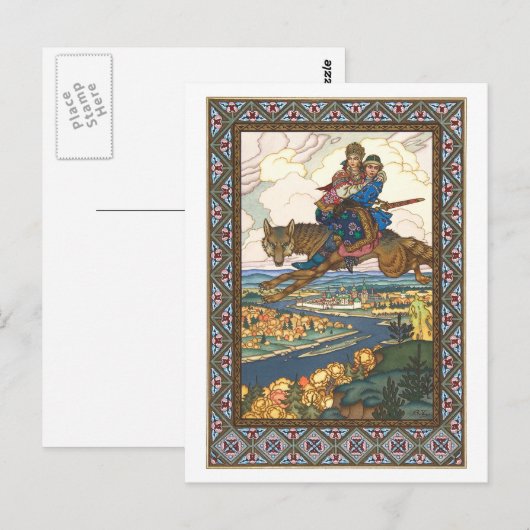 Boris Zvorykin - De vuurvogel Briefkaart (Voorkant / Achterkant)