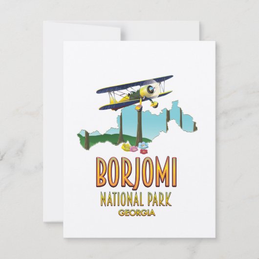 Borjomi Nationaal Park Georgië kaart (Voorkant)