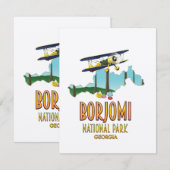 Borjomi Nationaal Park Georgië kaart (Voorkant / Achterkant)