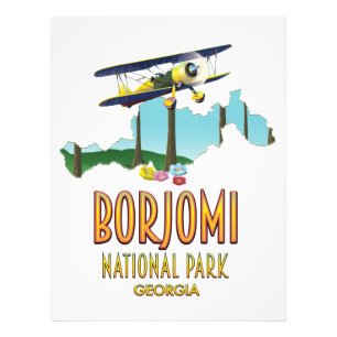 Borjomi Nationaal Park Georgië kaart Foto Afdruk