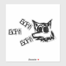 Bork Bork Hond Sticker