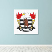 Borland Family Crest Canvas Afdruk (Insitu (Houten vloer))
