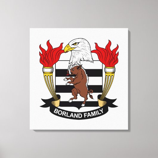 Borland Family Crest Canvas Afdruk (Voorkant)