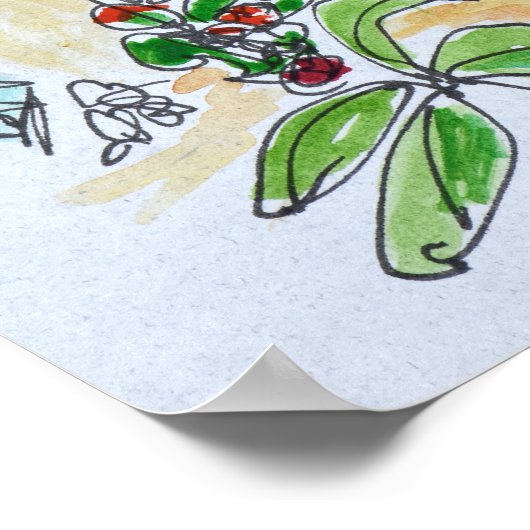 Bormes-les-Mimosas | Provence-alpes-cote d'azur Poster (Hoek)