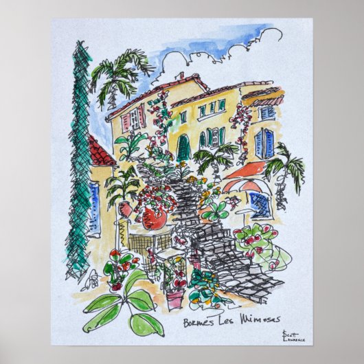 Bormes-les-Mimosas | Provence-alpes-cote d'azur Poster (Voorkant)