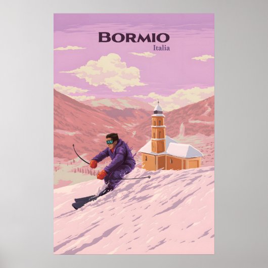 Bormio Ski Resort Reisposter Poster (Voorkant)