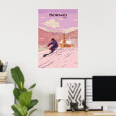 Bormio Ski Resort Reisposter Poster (Thuiskantoor)