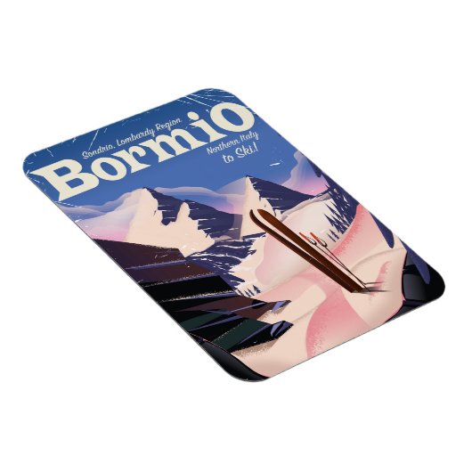 Bormio, Sondrio, Regio Lombardije, Italië ski-post Magneet (Rechterzijde)