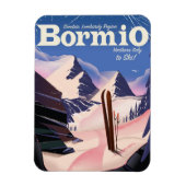 Bormio, Sondrio, Regio Lombardije, Italië ski-post Magneet (Verticaal)