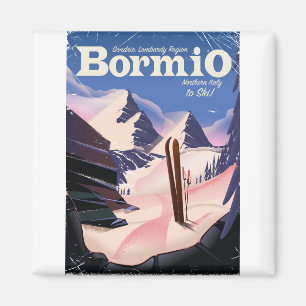 Bormio, Sondrio, Regio Lombardije, Italië ski-post Magneet