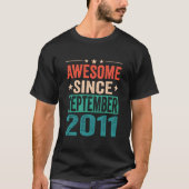 Born 12Th 12 Awesome September 2011 T-shirt (Voorkant)