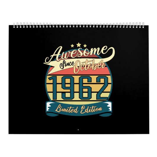 Born 1962 October Limited Kalender (Hoes)