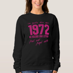 Born 1972 Birthday Outfit Vintage Celebration Trui