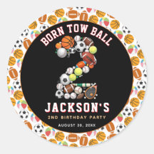 Born 2 Ball Sport Thema Jongen 2de Verjaardagsfees