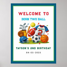 Born 2 Ball – Sport Thema Jongens 2e Verjaardag 