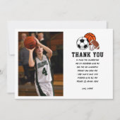 Born 2 Ball Sport Thema Jongens 2e Verjaardagsfees Bedankkaart (Voorkant)