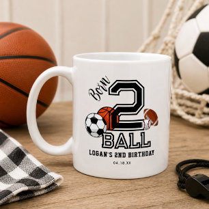 Born 2 Ball Sport Thema Jongens 2e Verjaardagsfees Koffiemok