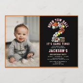 Born 2 Ball Sport Themed Boy 2nd Birthday Party Kaart (Voorkant)