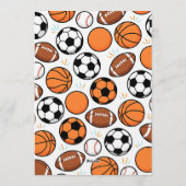 Born 2 Ball Sport Themed Boy 2nd Birthday Party  Kaart (Achterkant)