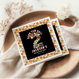 Born 2 Ball Sport Themed Boy 2nd Birthday Party Servet