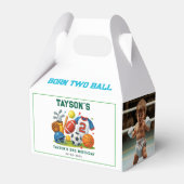 Born 2 Ball Sports Theme Boy’s 2nd Birthday Party Bedankdoosjes (Voorkant Zijde)