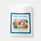 Born 2 Ball Sports Theme Boy’s 2nd Birthday Party Bedankzakje (Voorkant)