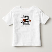 Born 2 Ball Sports Theme Boy's 2e verjaardagsfeest Kinder Shirts (Voorkant)