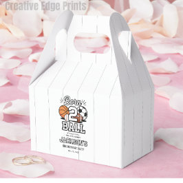 Born 2 Ball Sports Themed Boy 2nd Birthday Party Bedankdoosjes