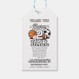 Born 2 Ball Sports Themed Boy 2nd Birthday Party Cadeaulabel