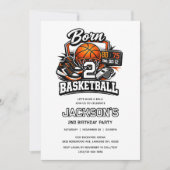 Born 2 Basketball Sports Themed Boy 2nd Birthday  Kaart (Voorkant)
