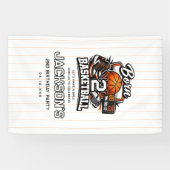 Born 2 Basketball Sports Themed Boy 2nd Birthday Spandoek (Horizontaal)