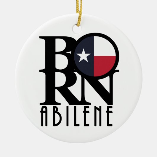 BORN Abilene Texas Keramisch Ornament (Voorkant)