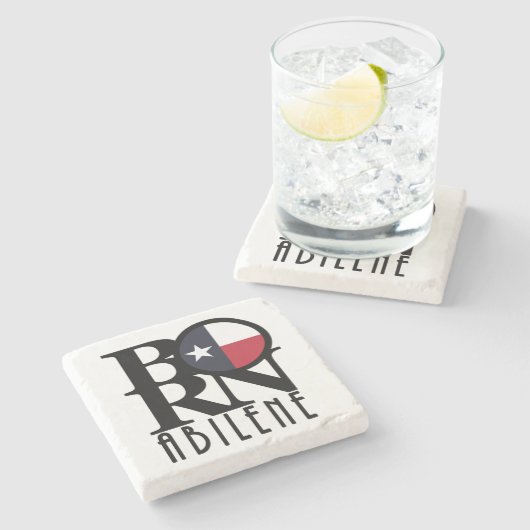 BORN Abilene Texas Stenen Onderzetter (Zijkant)