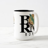 BORN Ada Oklahoma 15oz Tweekleurige Koffiemok (Voorkant rechts)