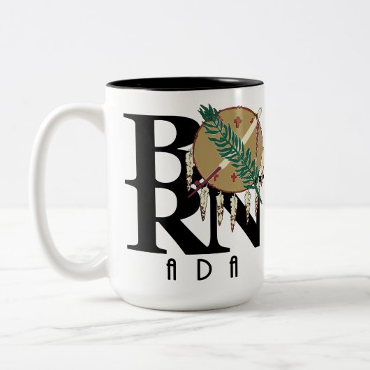 BORN Ada Oklahoma 15oz Tweekleurige Koffiemok (Links)