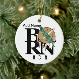 BORN Ada Oklahoma Keramisch Ornament