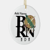 BORN Ada Oklahoma Keramisch Ornament (Rechts)