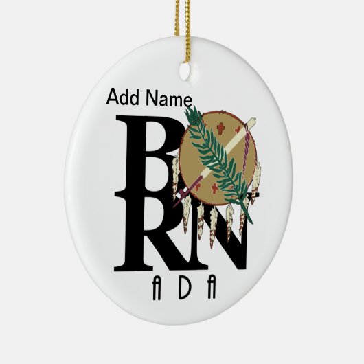 BORN Ada Oklahoma Keramisch Ornament (Rechts)