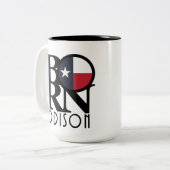 BORN Addison Texas 15oz Tweekleurige Koffiemok (Voorkant links)