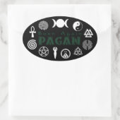 Born Again Pagan Ovale Sticker (Tas)