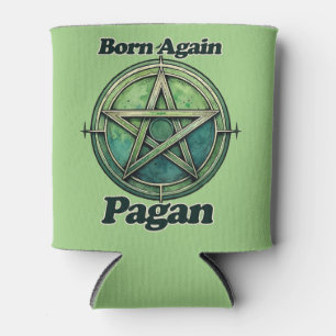 Born Again Pagan Pentacle Art Groene Heks Paganism Blikjeskoeler