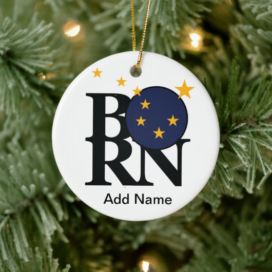 BORN Alaska (aangepaste naam) Keramisch Ornament (Boom)