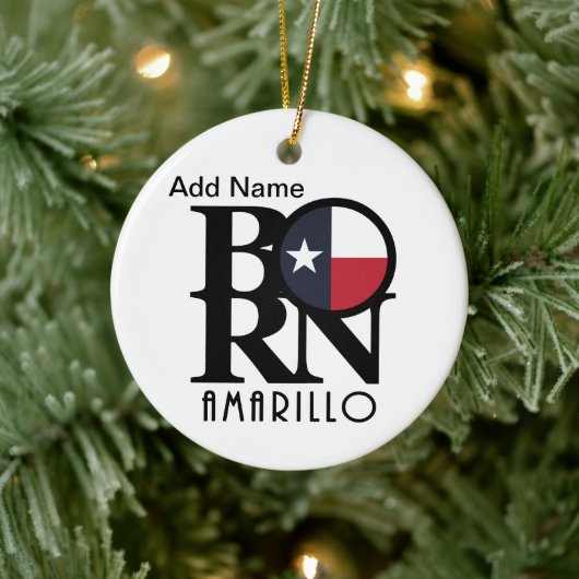 BORN Amarillo Texas  Keramisch Ornament (Boom)