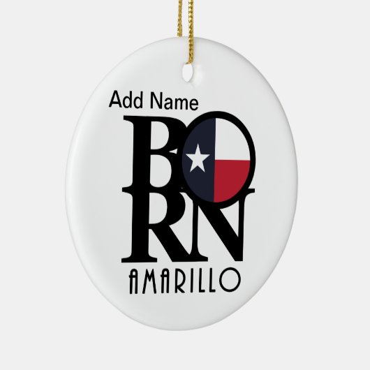 BORN Amarillo Texas  Keramisch Ornament (Rechts)