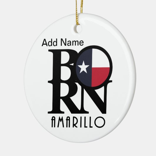 BORN Amarillo Texas  Keramisch Ornament (Links)