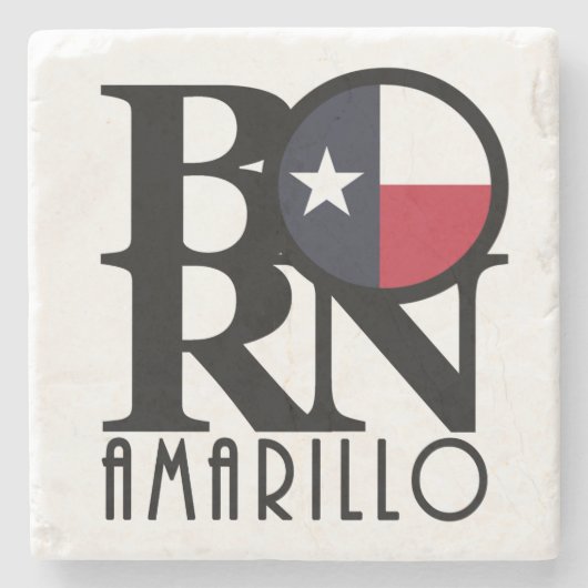 BORN Amarillo Texas Stenen Onderzetter (Voorkant)