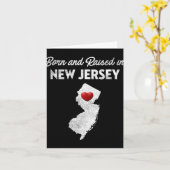Born And Raised In New Jersey - New Jersey Nj Kaart (Gele Bloem)
